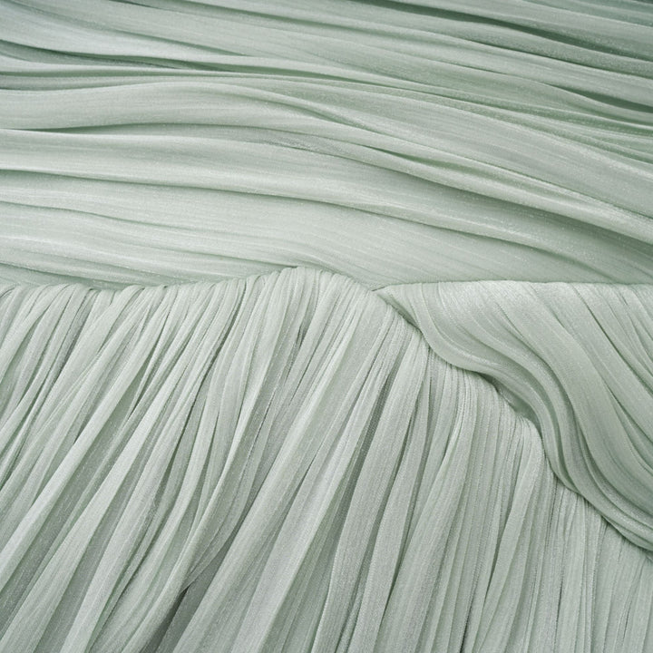 Abito cerimonia elegante verde maxi
