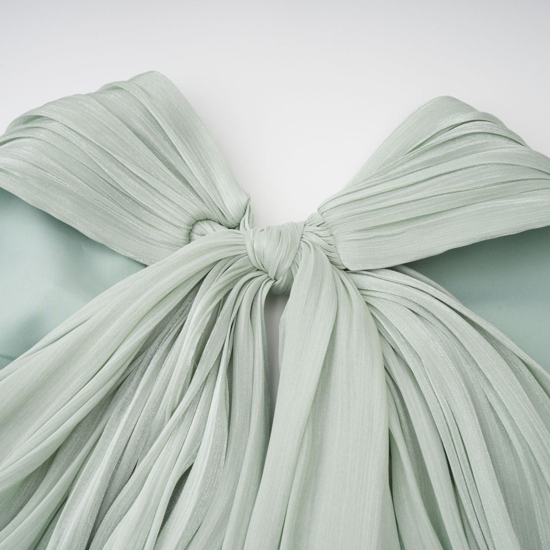 Abito cerimonia elegante verde maxi