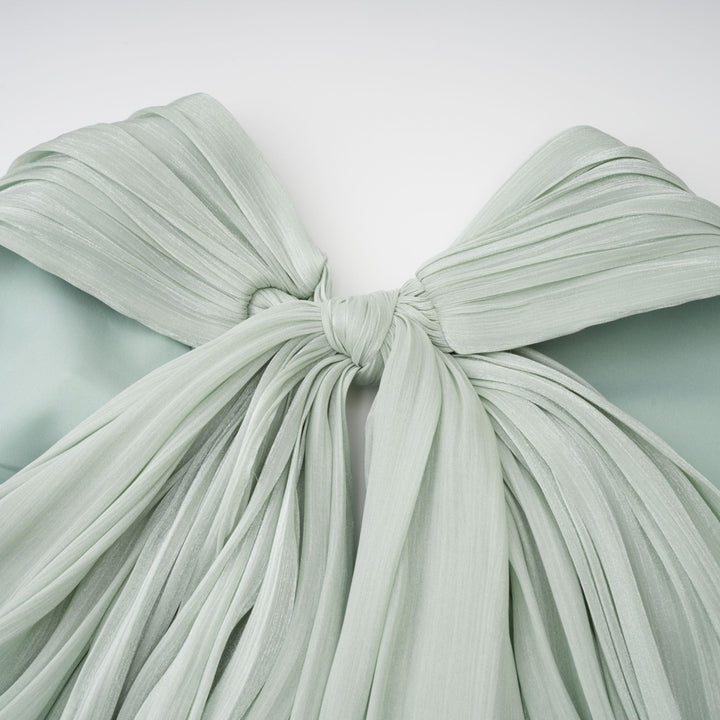 Abito cerimonia elegante verde maxi