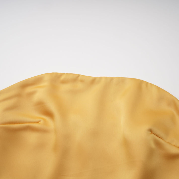 Abito cerimonia raffinato giallo frange