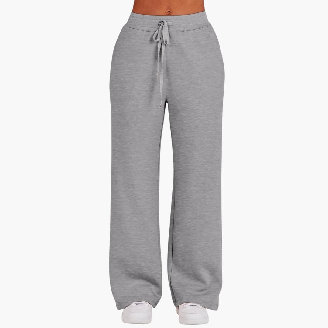 Comodo Set Donna Mezza Zip Pantaloni Larghi