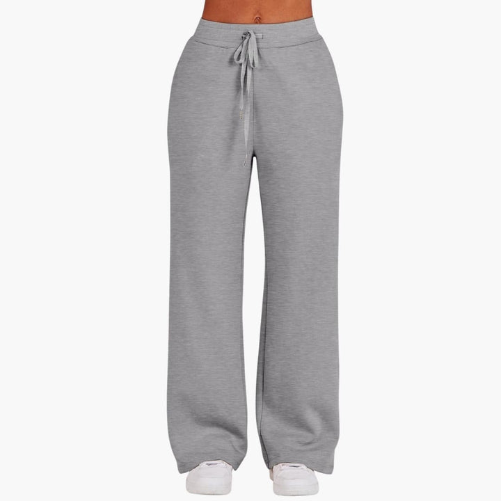 Comodo Set Donna Mezza Zip Pantaloni Larghi