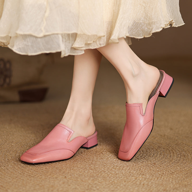 Mules donna eleganti in pelle