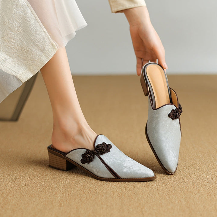 Mules donna suede eleganti