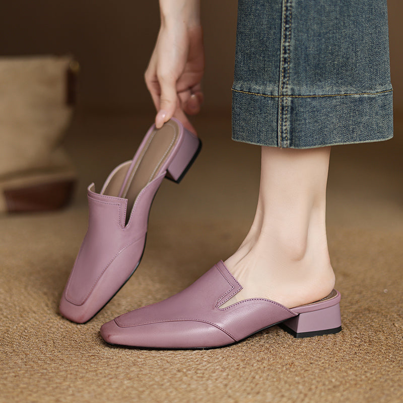 Mules donna eleganti in pelle