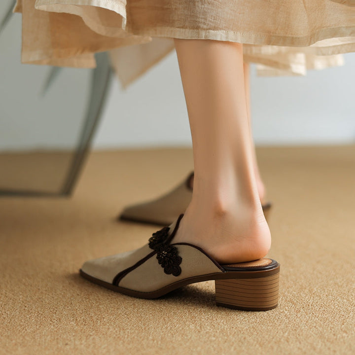 Mules donna suede eleganti