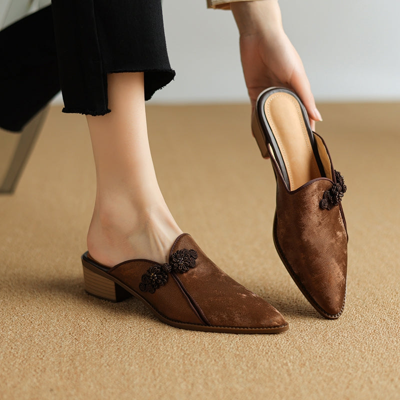 Mules donna suede eleganti