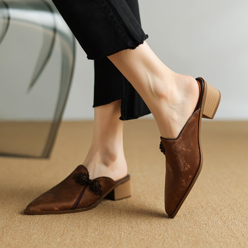 Mules donna suede eleganti