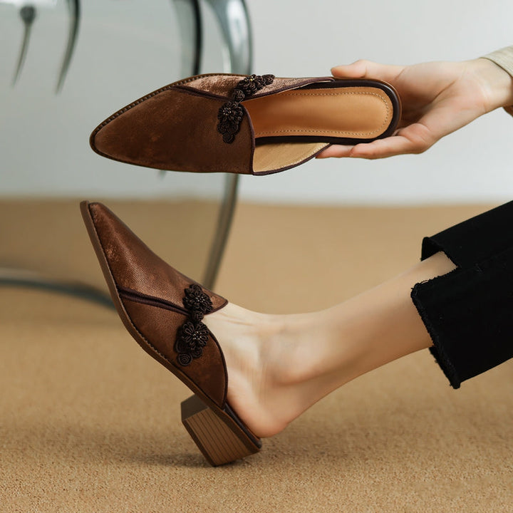 Mules donna suede eleganti