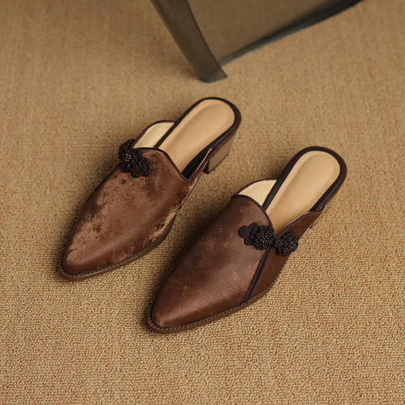 Mules donna suede eleganti