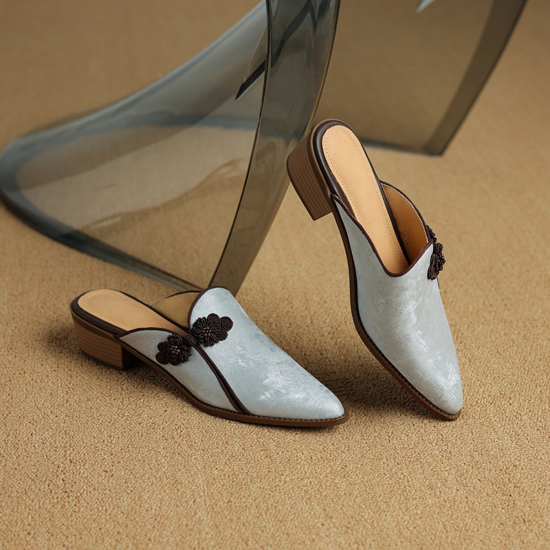 Mules donna suede eleganti
