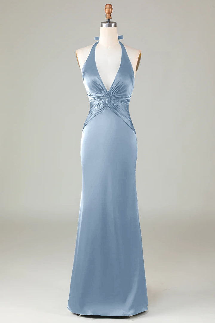 Vestito Cerimonia Azzurro Raffinato