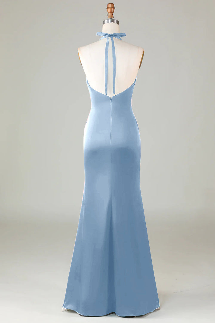 Vestito Cerimonia Azzurro Raffinato
