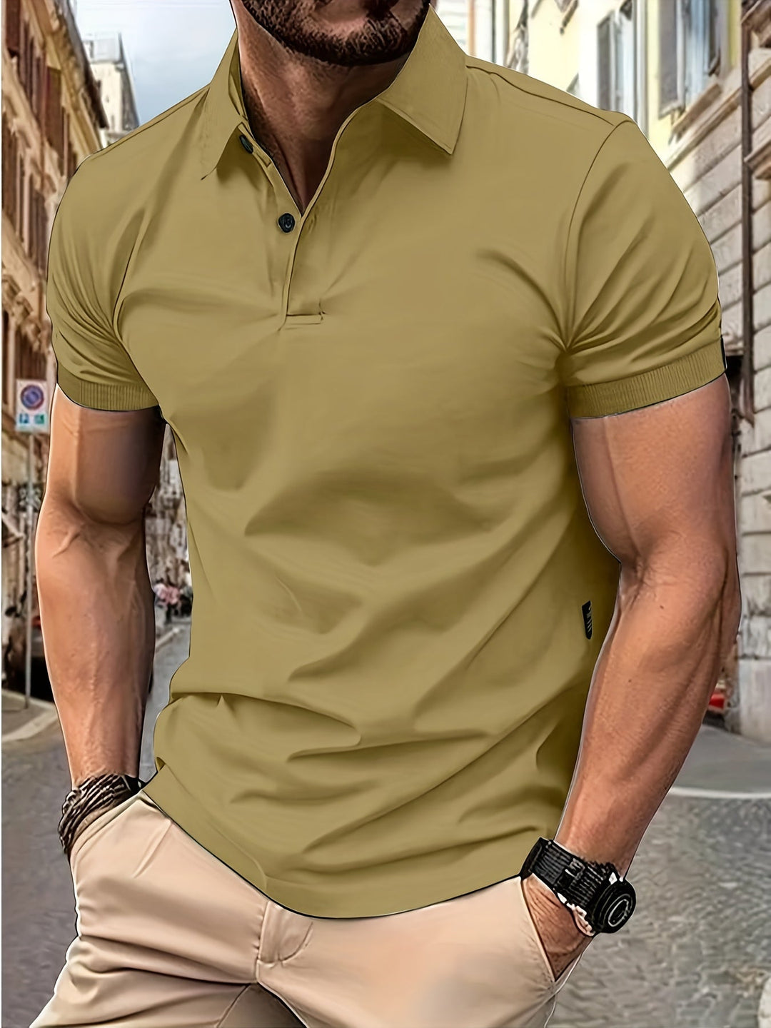 Polo uomo classico con colletto elegante