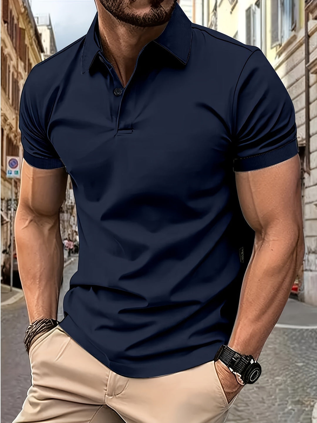 Polo uomo classico con colletto elegante