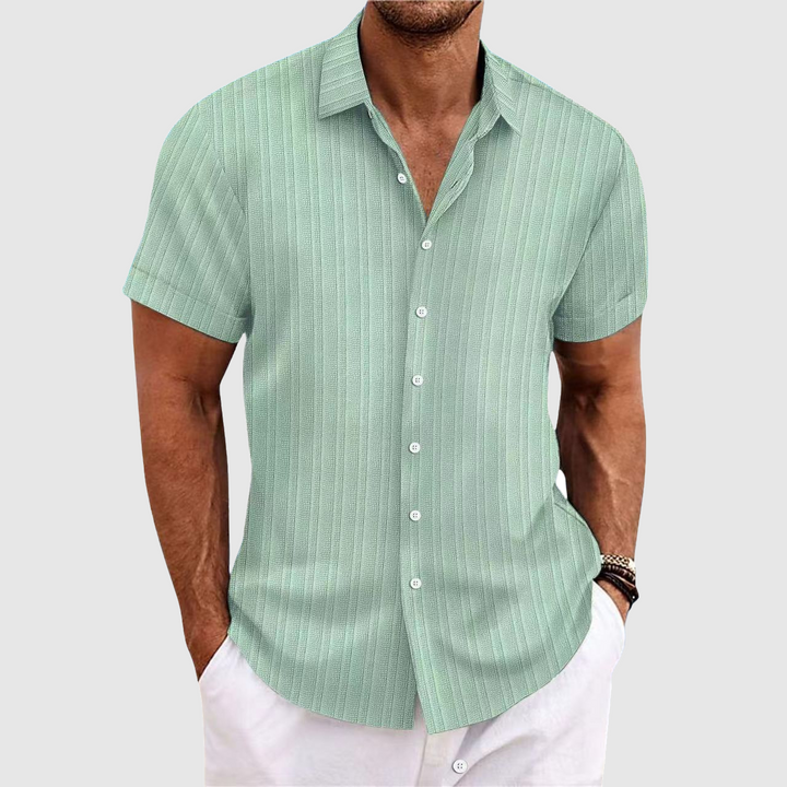 Nitido camicia uomo manica corta a righe colletto classico