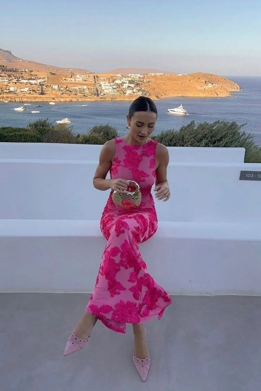 Alessia – Vestito a colonna abito lungo donna