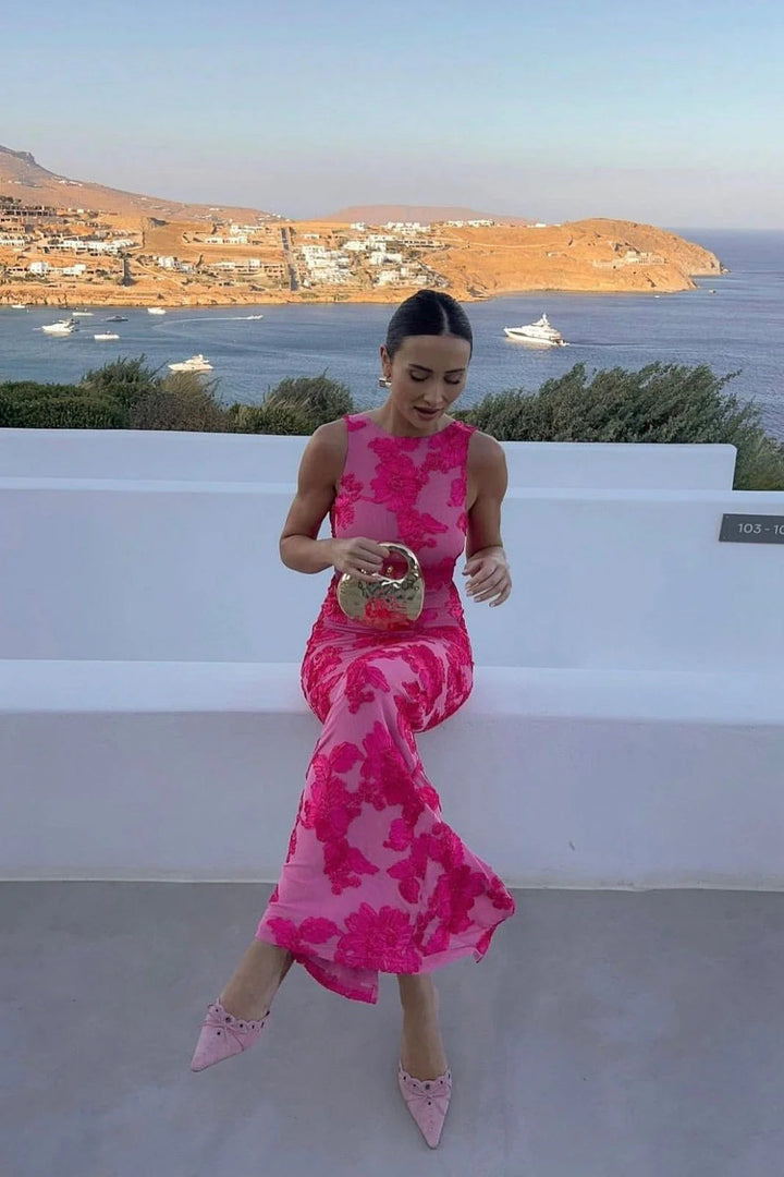 Alessia – Vestito a colonna abito lungo donna