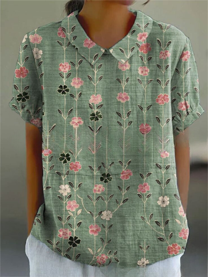 T shirt florale donna camicia estiva