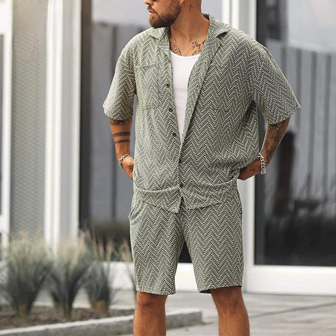 Classico Completo Estivo Uomo Verde Shorts