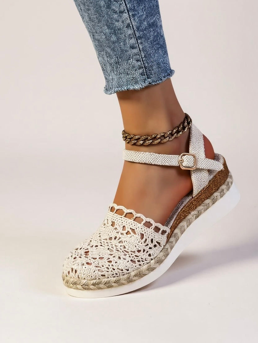 Darby Sandali Espadrillas Donna – Plateau in Crochet Artigianale