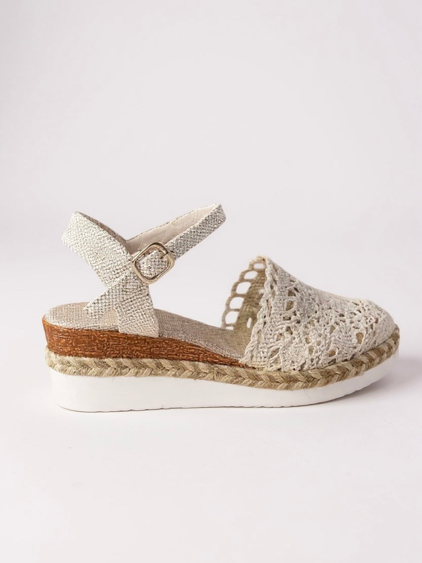 Darby Sandali Espadrillas Donna – Plateau in Crochet Artigianale