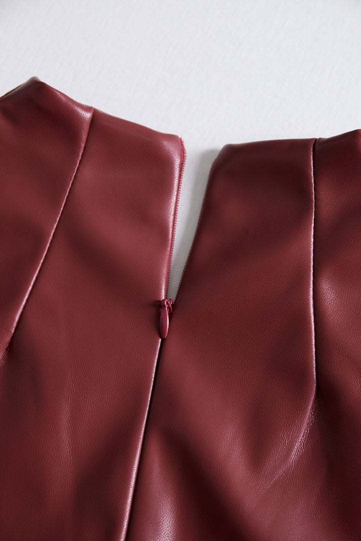 Lia  - Abito aderente da donna nero con scollo a V e maniche lunghe