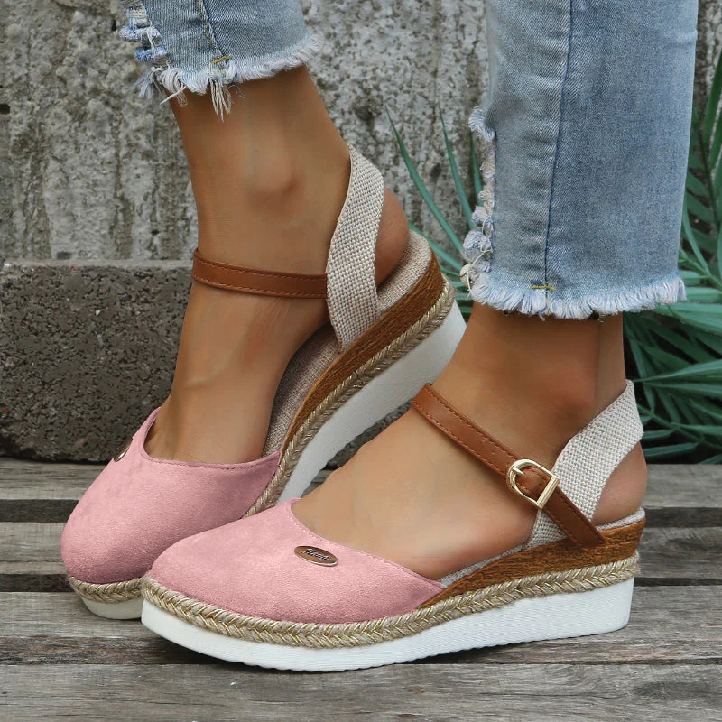 Elegante Espadrillas Lillian Punta Chiusa Plateau