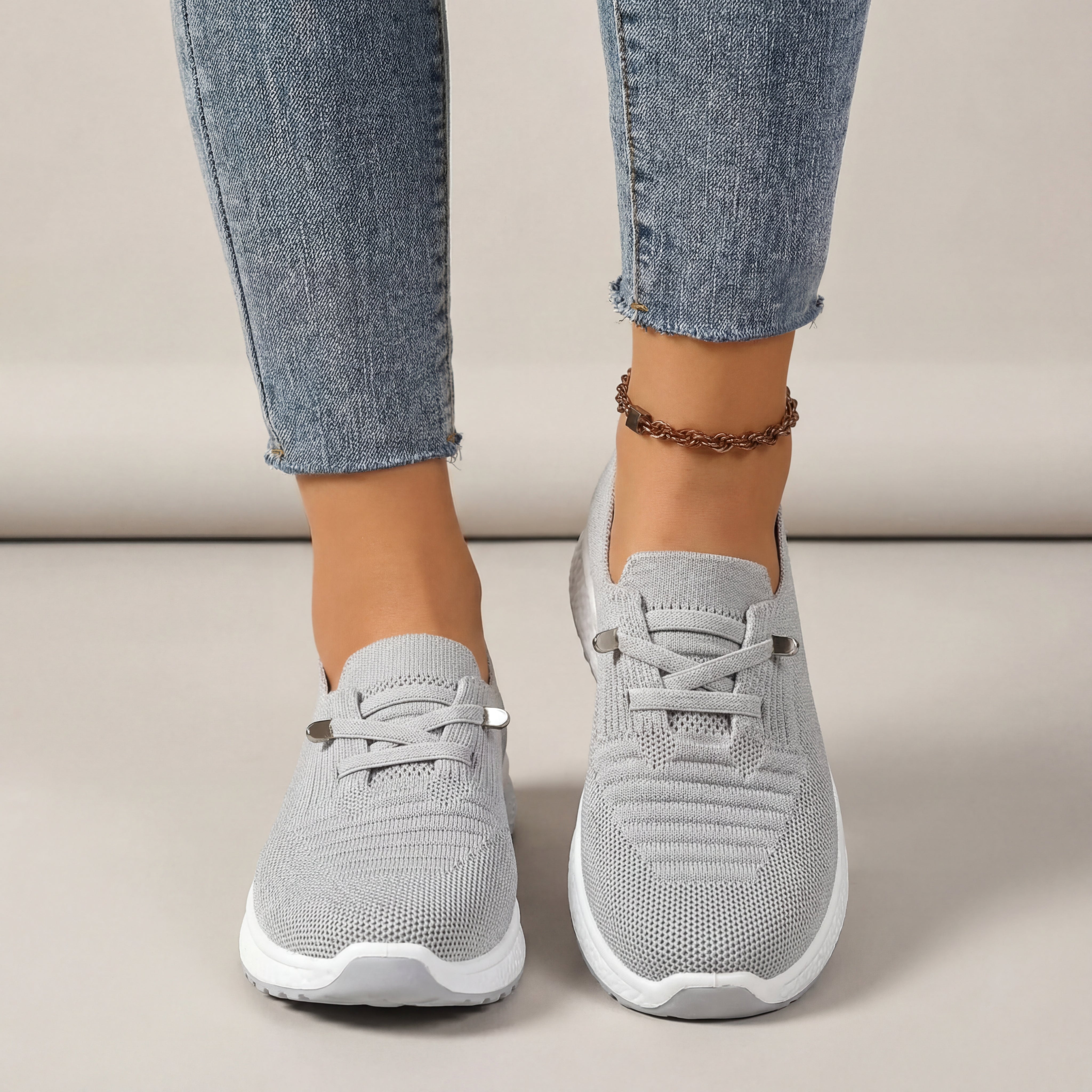 Leggere Sneakers Donna Mesh Traspirante Allacciate Comfort