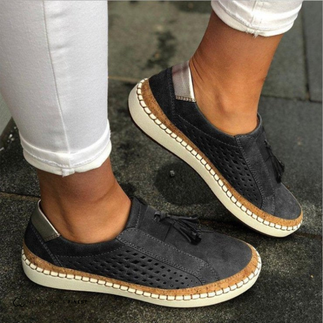 Sneakers Donna Slip-On Traforata con Nappine Scarpe Estive Comode