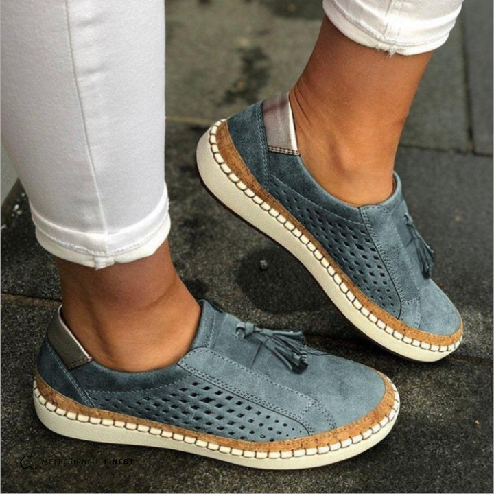 Sneakers Donna Slip-On Traforata con Nappine Scarpe Estive Comode