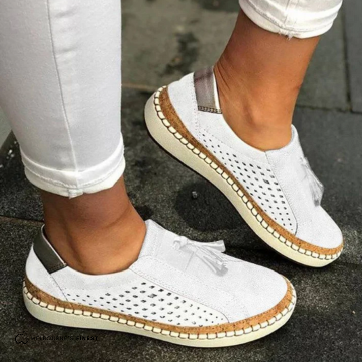 Sneakers Donna Slip-On Traforata con Nappine Scarpe Estive Comode
