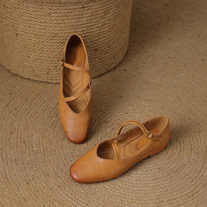 Scarpe Donna Mary Jane Pelle Cinturino Fibbia
