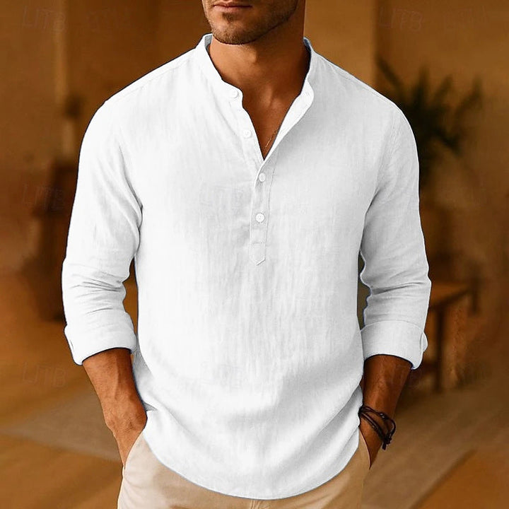 Lorenzo – Camicia collo alla coreana camicia uomo