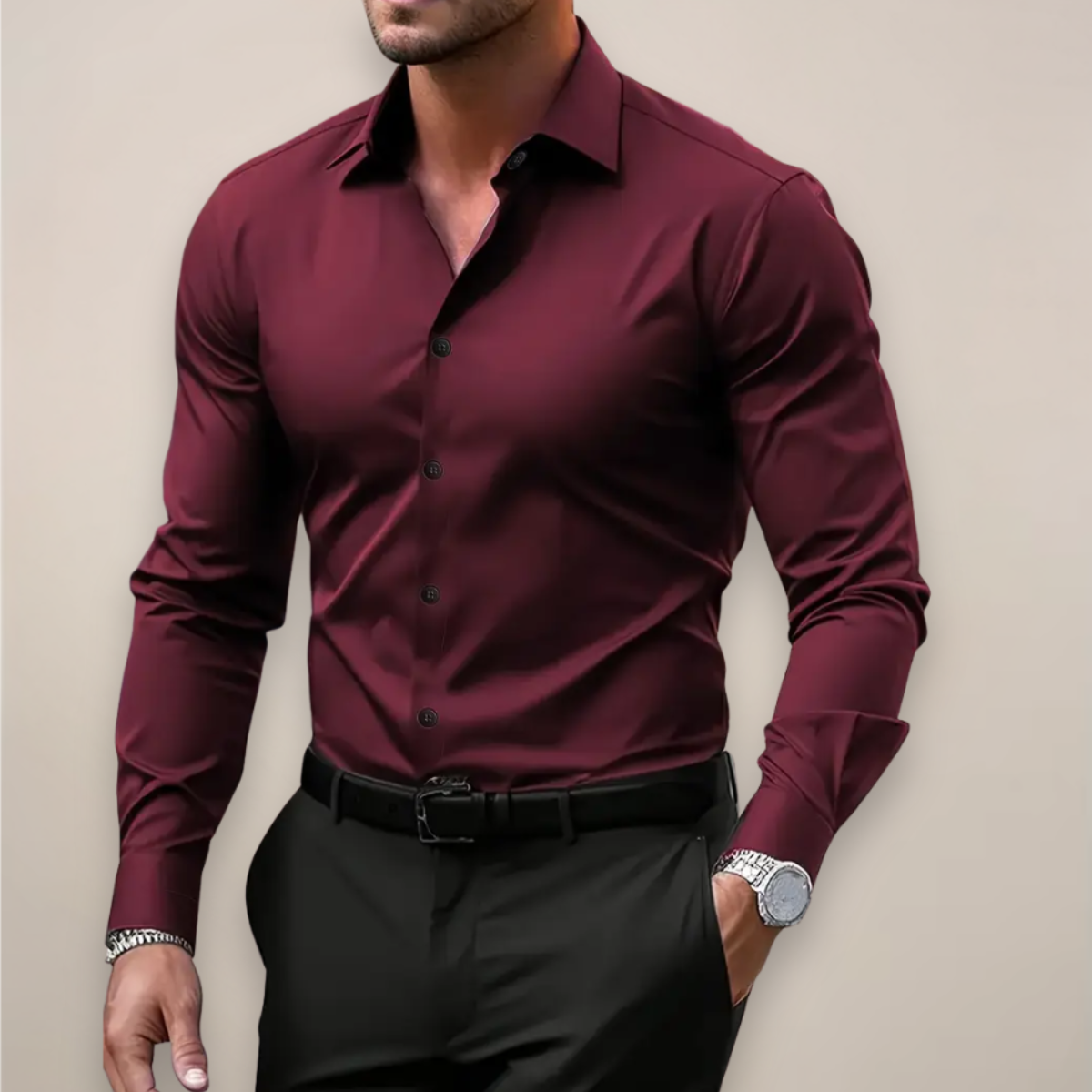 Gianni - Camicia da uomo a maniche lunghe classica business