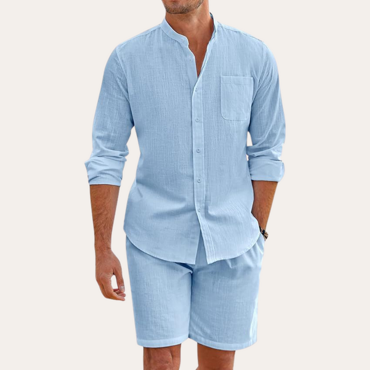 Comodo Set Estivo Uomo Manica Lunga Leggero