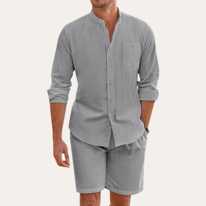 Comodo Set Estivo Uomo Manica Lunga Leggero