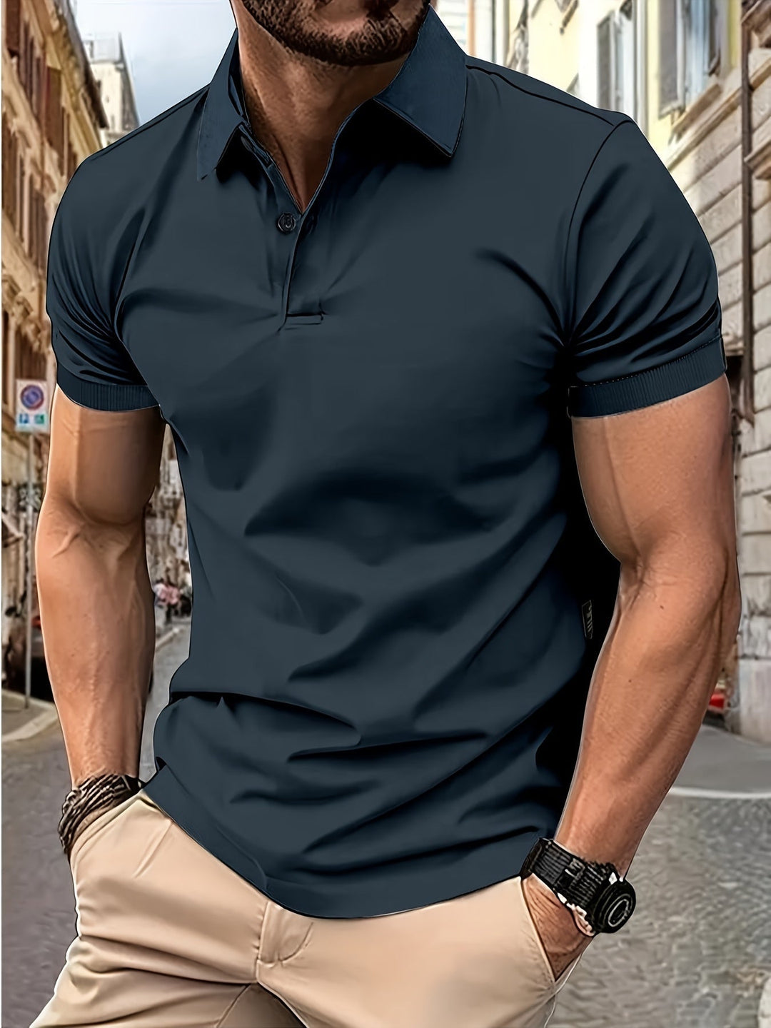 Polo uomo classico con colletto elegante