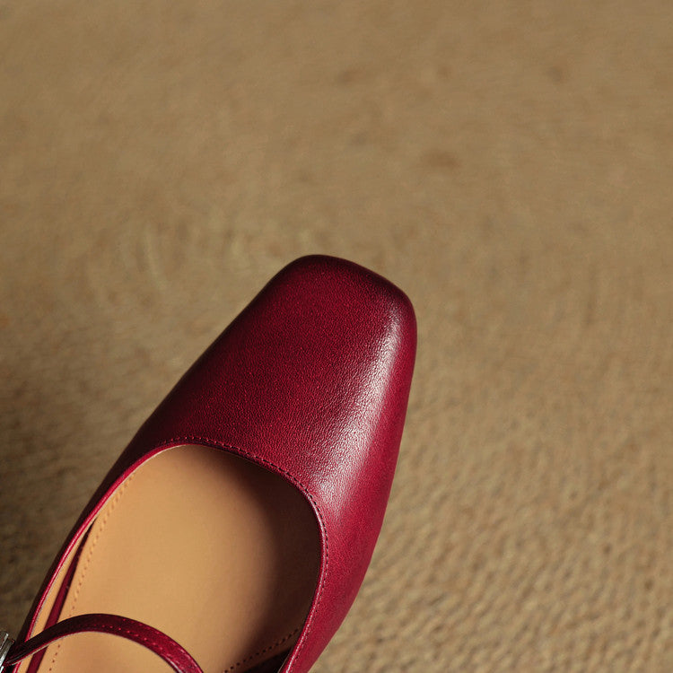 Mules donna eleganti in pelle con fibbia