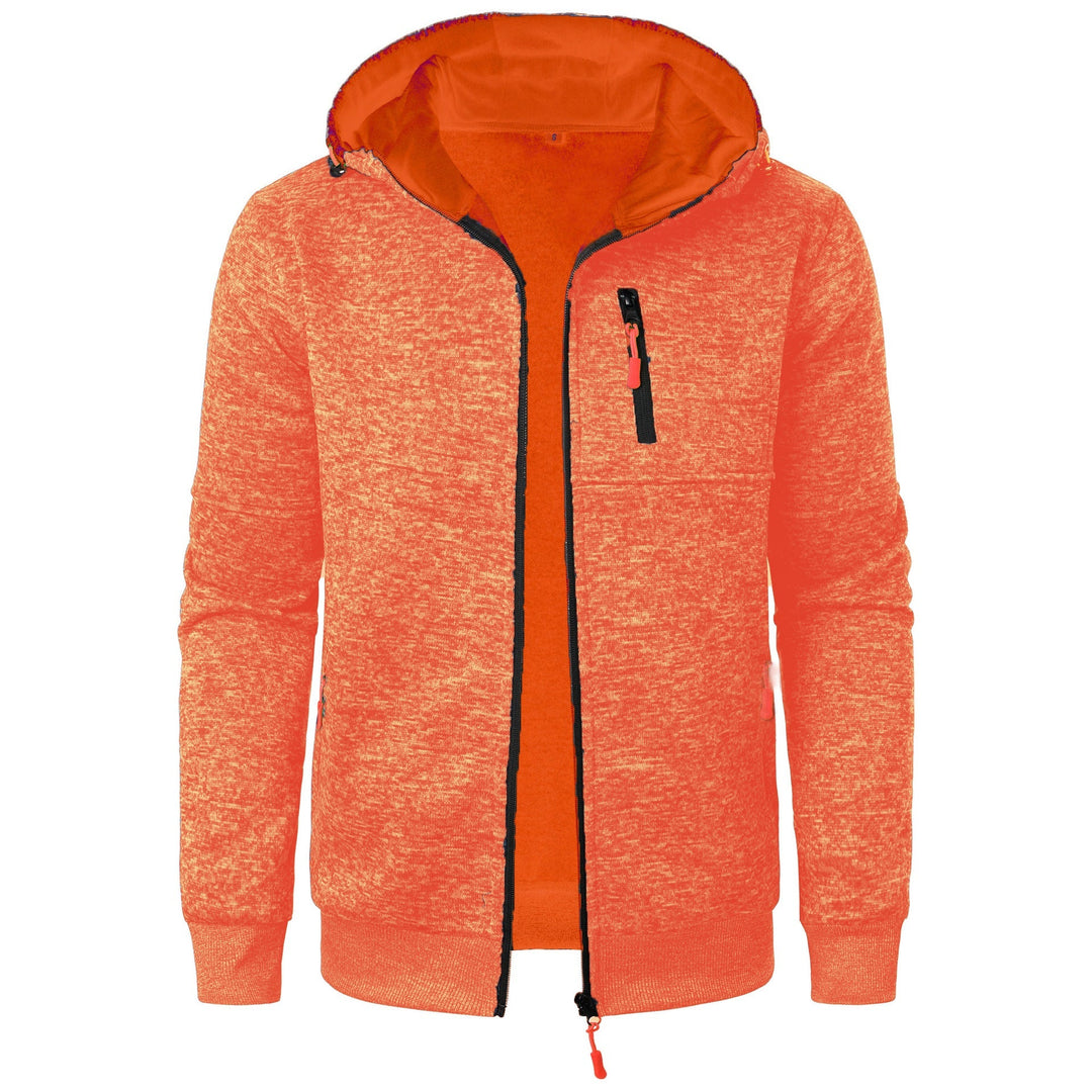 Cardigan con Cappuccio Jacquard Uomo Zip Intera