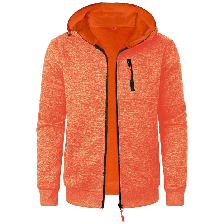 Cardigan con Cappuccio Jacquard Uomo Zip Intera