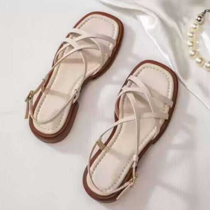 Sandali con cinturini in pelle italiana