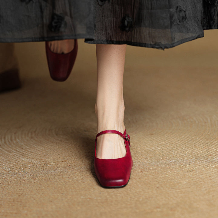 Mules donna eleganti in pelle con fibbia