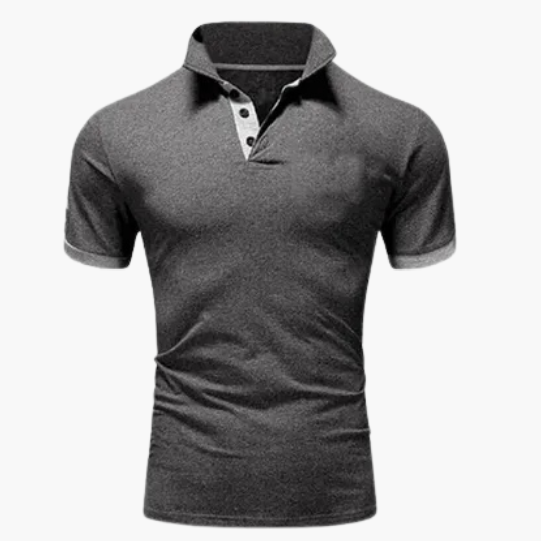 Polo uomo con colletto contrasto