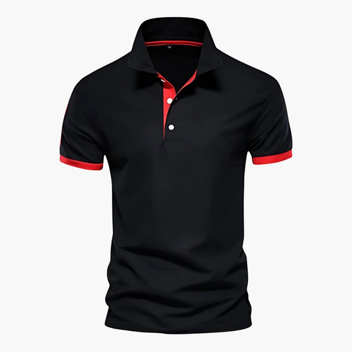 Polo uomo con colletto contrasto