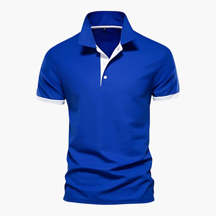 Polo uomo con colletto contrasto