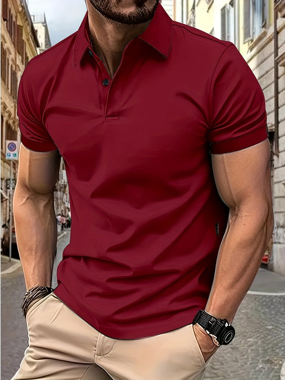 Polo uomo classico con colletto elegante