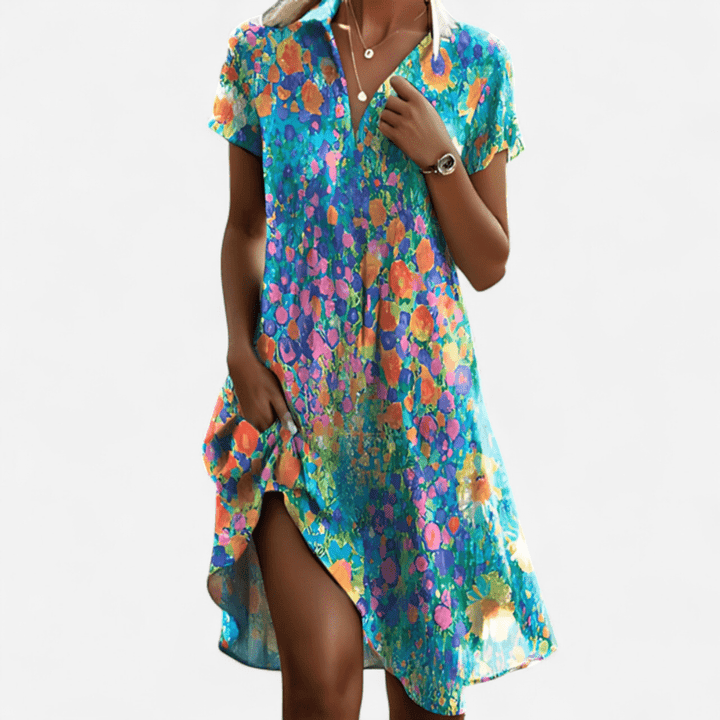 Elegante abito midi Alice in stile casual chic da tutti i giorni