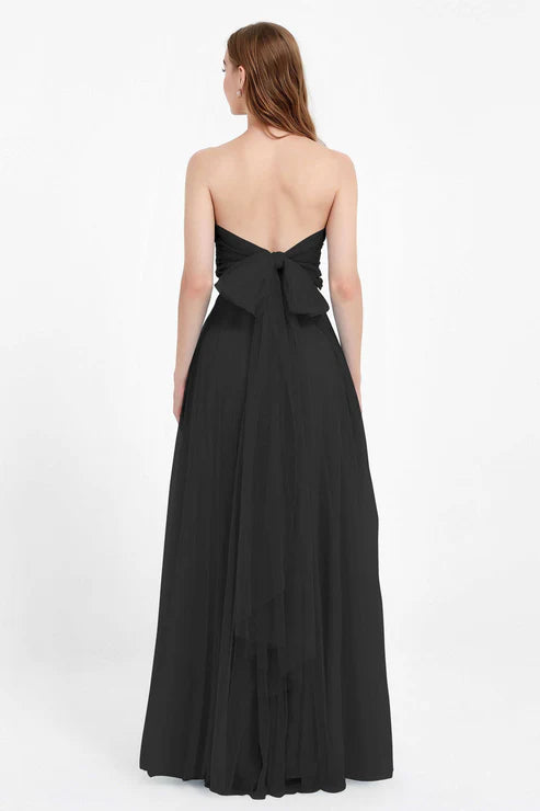 Abito cerimonia lungo elegante donna
