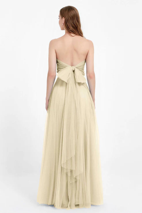 Abito cerimonia lungo elegante donna